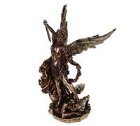 Archangel Michael Fighting Evil Bronzed Figurine