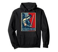 Archangel Michael HE FIGHTS FOR US Christian Pullover Hoodie