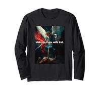 Archangel Michael Holy Warrior - Make No Peace with Evil Long Sleeve T-Shirt