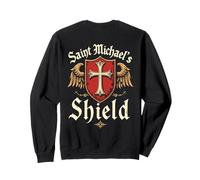 Archangel Michael Shield, Backprint Sweatshirt