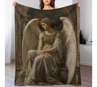 Archangel Michael Throw Blanket Medieval Sacred Art Warm Fleece Couch Throw