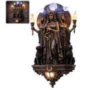 Archangel Michael Wall Sconce,Medieval Gothic LED Guardian Angel Wall Light,Vintage Religious Angel Statue Wall Lamp,Home Art Decorative Sculpture Lamp for Bedroom,Living Room,Hallway
