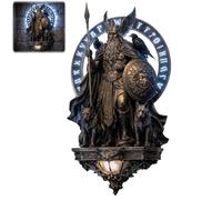 Archangel Michael Wall Sconce,Medieval Gothic LED Guardian Angel Wall Light,Vintage Religious Angel Statue Wall Lamp,Home Art Decorative Sculpture Lamp for Bedroom,Living Room,Hallway