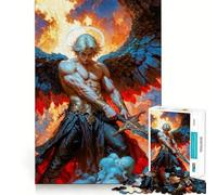 Archangel Michael, Warrior with Sword And Wings 1000 Piece Puzzle For Adults Decompress Game Vivid Color Playful Challenge Festive Gift (50x75cm)