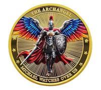 Archangel Michael Watches Over Us Challenge Coin Gift Keepsake Pocket Token