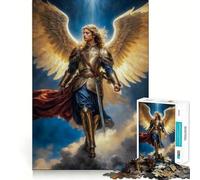 Archangel of Radiant Glory, Archangel Michael 1000 Piece Jigsaw Puzzle for Adults Brain Exercise DownTime Game Family Game Home Display (38x52cm)