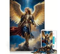 Archangel of Radiant Glory, Archangel Michael Jigsaw Puzzle 1000 Piece for Teenagers Leisure Game Real Thick Fun Activity Great Gift (50x75cm)
