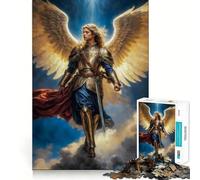Archangel of Radiant Glory, Archangel Michael Jigsaws for Adults1000 Pieces Brain Teaser Bright Color Family Pastime Home Decor (38x26cm)