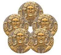 Archangel Raphael Healing Coin - 1.57 Inch Spiritual Medallion with Healing Prayer, Divine Light Symbol, Motivational Gift for Health, Strength, and Peace (Pack of 5)