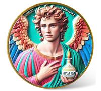 Archangel Raphael Healing Coin with Prayer | Spiritual Medallion for Health & Guidance
