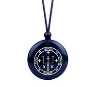 Archangel Raphael Pendant - Protection Necklace - Miraculous Medal for Men and Women - Genuine Gemstone Medallions - Spiritual Energy Amulet - High Frequency Crystal Pendant - Saint Raphael Sigil