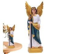 Archangel Raphael Statue - Delicate Religious Figurine Sculpture Ornament | Exquisite Wear Resistant Archangel Raphael Figurine | Angel Statue for Home Decor, Table Top Statue