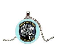 Archangel St.Michael Protect Me Saint Shield Protection Charm pendant
