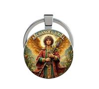 Archangel Uriel Printed Cabochon Bag Charm