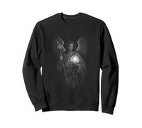 Archangel With Moon Orb And Sacred Lilies Sweatshirt