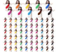 ARCHCRTC 100 Pcs Little Jesus Figurine Mini Tiny Jesus Figures Religious Christ Savior Doll for Hide and Seek Sunday Easter Egg Stuffers Baptism Gift (100, Multicolor)