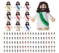 ARCHCRTC 200 Pcs Mini Jesus Figurines Little Jesus Loves You Figurines Tiny Religious Christ Savior Figures to Hide and Seek Sunday Baptism Gifts for Easter Egg Stuffers (200, Multicolor)