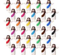 ARCHCRTC 30 Pcs Little Jesus Figurine Mini Tiny Jesus Figures Religious Christ Savior Doll for Hide and Seek Sunday Easter Egg Stuffers Baptism Gift (30, Multicolor)