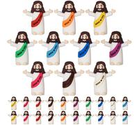 ARCHCRTC 30 Pcs Mini Jesus Figures Jesus Loves You Jesus Doll Little Jesus Figurine to Hide and Seek Classic Religious Gifts Christ Savior Jesus for Sunday Easter Egg Stuffers Gift (30, Multicolor)