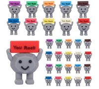 ARCHCRTC 30 Pcs You Rock Mini Figures Mini You Rock Stone Figurines Tiny Positive Decorations Miniature Birthday Encouragement Motivational Gifts for Teacher Coworker Staff (30, Multicolor)