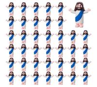 ARCHCRTC 60 Pcs Little Jesus Figurine Miniature Tiny Jesus Figures Religious Christ Savior Doll for Hide and Seek Sunday Easter Egg Stuffers Baptism Gift (60,Blue)