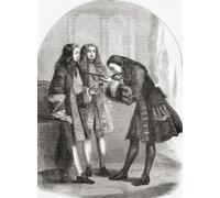 Archduke Charles claiming to the Spanish throne after the death of Charles II in 1700 presents his sword to the Duke of Marlborough, who had been commissioned by Queen Anne to present his