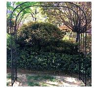 Arche de jardin avec treillis pour plantes grimpantes, structure en acier noir, arche de mariage, 240 cm de haut x 120 x 210 cm de large, montage facile, décoration arquée pour roses et vignes