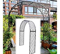 Arche de jardin robuste en métal, idéale pour les plantes grimpantes, les vignes et autres végétaux. Pergola ou treillis d'extérieur, parfait pour la décoration de jardin et les fêtes dans la cour.