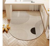 Arched Anti-Skid Gaming Chair Mat Wood & Tile Floor Protector 60x90CM Ideal for Office Home and Gaming Rooms - & Stylish Design