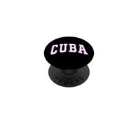 Arched CUBA Varsity Text Design in White Red and Blue Colors PopSockets Adhesive PopGrip