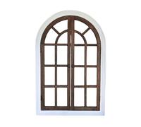 Arched Faux Windows For Wall, Old Rustic Window Frames, Farmhouse Window Frame Wall Decor, Rustic Decor For Home Bedroom Living Room