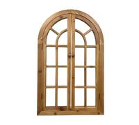 Arched Faux Windows For Wall, Old Rustic Window Frames, Farmhouse Window Frame Wall Decor, Rustic Decor For Home Bedroom Living Room