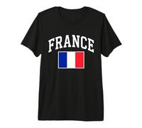 Arched France Typography and Flag Premium T-Shirt