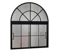 Arched French Shed Window, Flush Mount Sliding Design for Enhanced Lighting and Ventilation in Homes and Kitchens