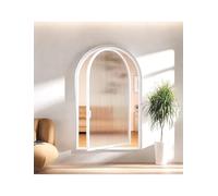 Arched French Window, Kitchen Home Decor Porthole Window, Flush Mount,Tempered Glass, for Entryway Living Room Bedroom(Cream,40x100cm)