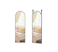 Arched full length mirror for door or wall mounting, Ink Black