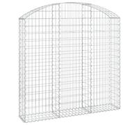 Arched Gabion Basket Galvanised Iron Mesh Wire Stone Basket Multi Sizes vidaXL