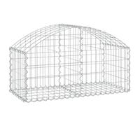 Arched Gabion Basket Galvanised Iron Mesh Wire Stone Basket Multi Sizes vidaXL