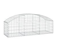 Arched Gabion Basket Galvanised Iron Mesh Wire Stone Basket Multi Sizes vidaXL