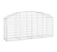 Arched Gabion Basket Galvanised Iron Mesh Wire Stone Basket Multi Sizes vidaXL