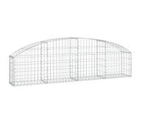 (200 x 30 x 40/60 cm) vidaXL Arched Gabion Basket Galvanised Iron Mesh Wire Stone Basket Multi Sizes