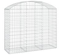 Arched Gabion Basket Galvanised Iron Mesh Wire Stone Basket Multi Sizes vidaXL
