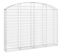 Arched Gabion Basket Galvanised Iron Mesh Wire Stone Basket Multi Sizes vidaXL