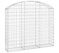 Arched Gabion Basket Galvanised Iron Mesh Wire Stone Basket Multi Sizes vidaXL