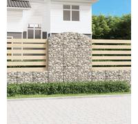 Arched Gabion Basket Galvanised Iron Mesh Wire Stone Basket Multi Sizes vidaXL