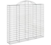 Arched Gabion Basket Stone Basket Gabion Retaining Wall Galvanised Iron vidaXL