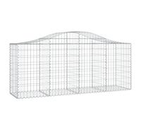 (200 x 50 x 80/100 cm/ 5 pcs) vidaXL Arched Gabion Basket Stone Basket Gabion Retaining Wall Galvanised Iron