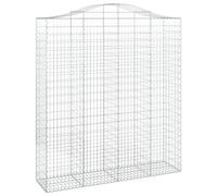 Arched Gabion Basket Stone Basket Gabion Retaining Wall Galvanised Iron vidaXL