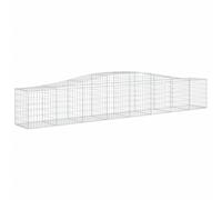 Arched Gabion Basket Stone Basket Gabion Retaining Wall Galvanised Iron vidaXL