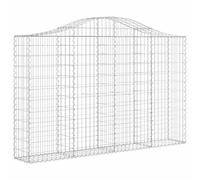 Arched Gabion Basket Stone Basket Gabion Retaining Wall Galvanised Iron vidaXL